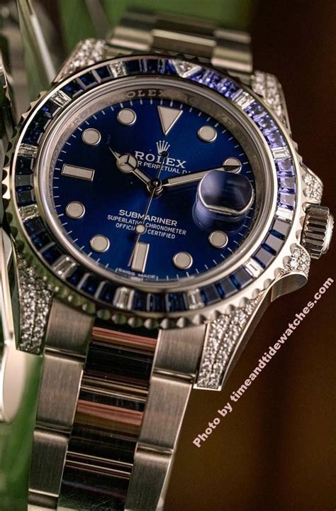 rolex submariner blue diamond bezel